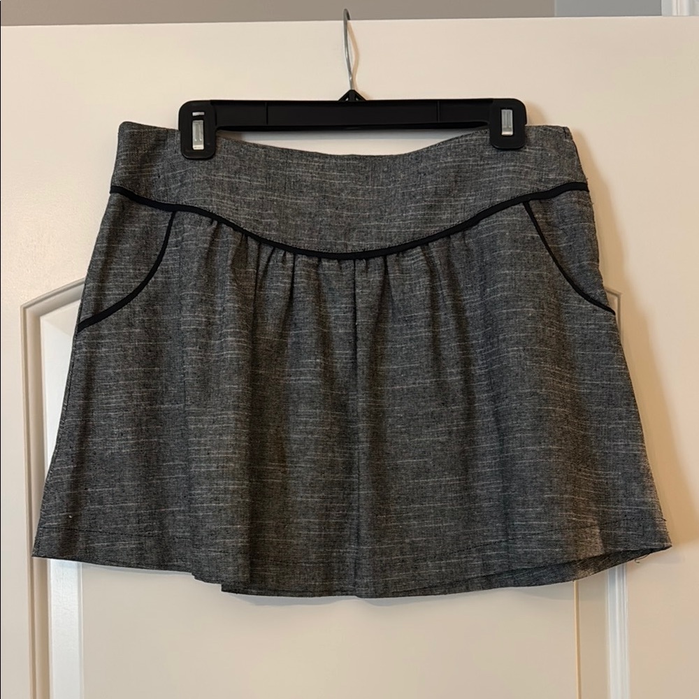 BDG Gray Pleated Skater Mini Skirt